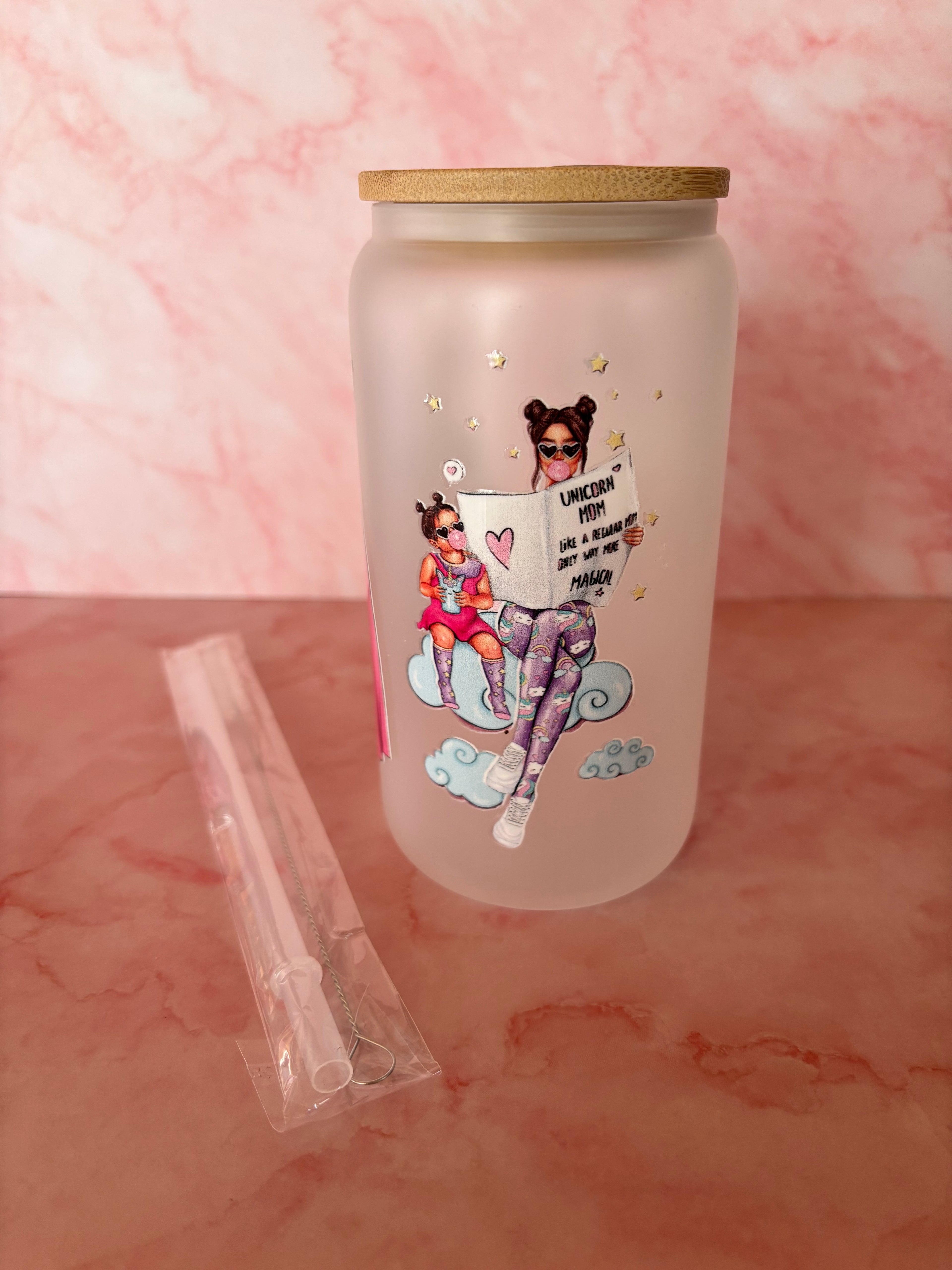 Gepersonaliseerde mama & dochter beker 💕 (liefdevol design)