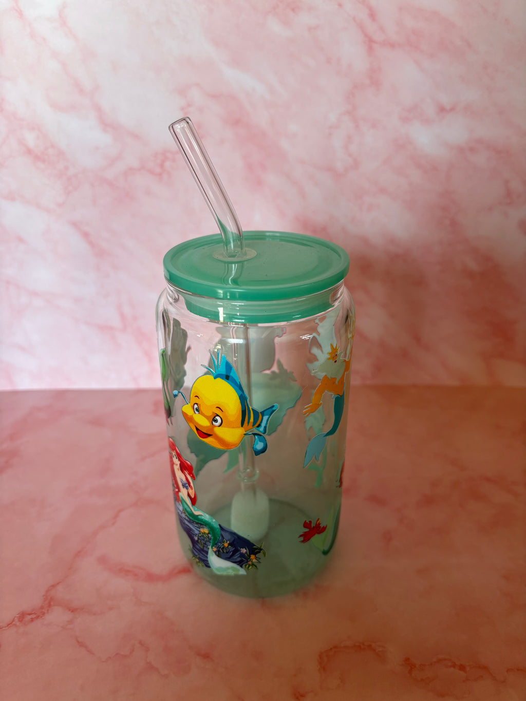     Little Mermaid beker met deksel