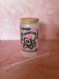     girl boss beker glas met rietje